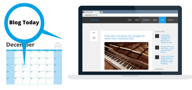 Calendar and personal blog to illustrate the importance of relevant content\ Blog at least 1x per month!